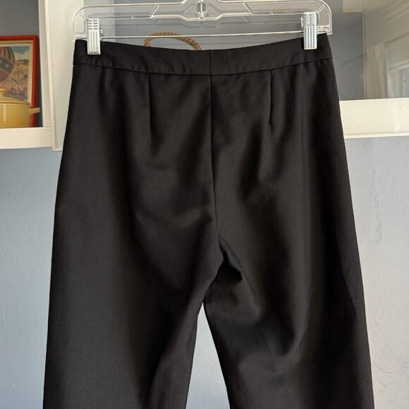 BURBERRY UNIFORM Wool Slim Tuxedo Trousers Pants Black Size US 2 - Picture 4 of 12